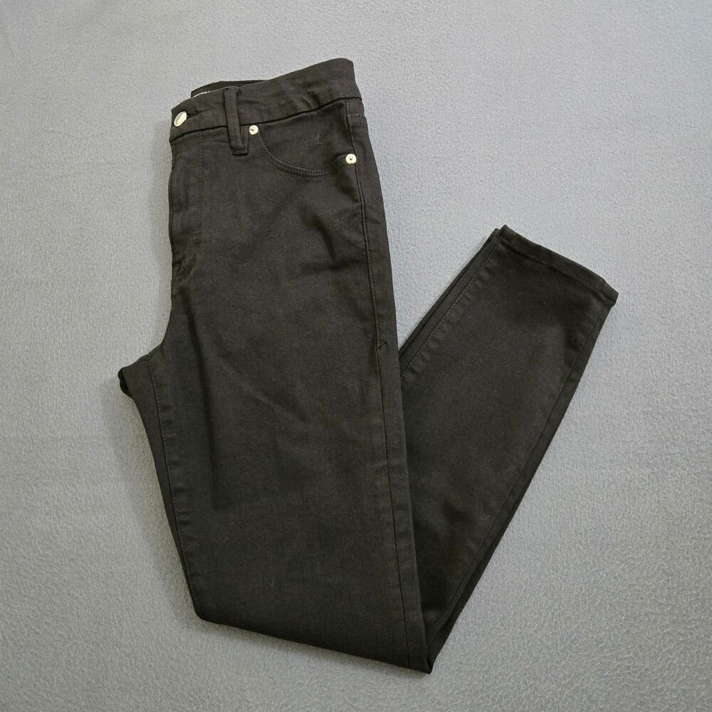 Good American Women 6/28 Black Good Legs Mid Rise Skinny Jeans Stretch